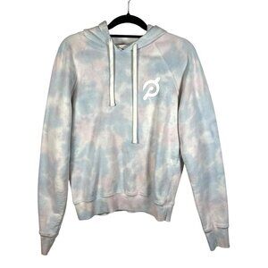 Spiritual Gangster Size M Peloton‎ Pink/Blue Tie Dye Hoodie Pullover Sweatshirt